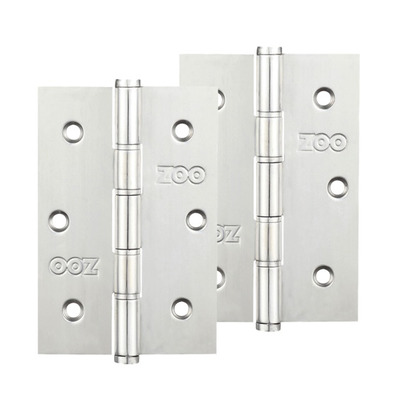 Zoo Hardware 3 Inch Grade 201 Slim Knuckle Bearing Hinge, Polished Stainless Steel - ZHSS352P (sold in pairs) POLISHED STAINLESS STEEL - 76mm x 52mm x 1.5mm