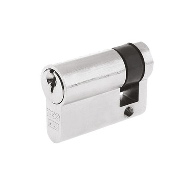 Zoo Hardware Vier Precision Euro Profile British Standard 5 Pin Single Cylinders (Various Sizes), Polished Chrome - V5EP40SPCE 45mm - MASTER KEYED *5-7 Working Days*