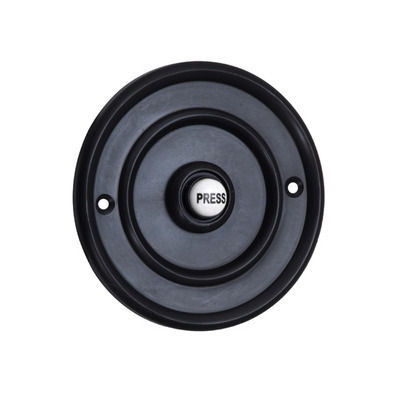 Prima Circular Shaped Bell Push (60mm, 76mm OR 100mm), Matt Black - MB1418 MATT BLACK - 60mm Diameter