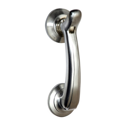 Prima Bow Door Knocker (135mm x 42mm), Satin Chrome - SCP2005 SATIN CHROME