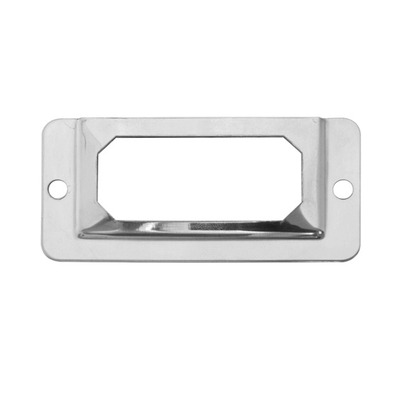 Prima Card & Label Frame Holder (67mm x 32mm), Polished Chrome - BC2008A POLISHED CHROME - 67mm x 32mm