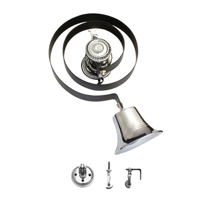 Prima Butlers Bell On Black Spring (270mm x 165mm), Polished Chrome - BH1004BC POLISHED CHROME