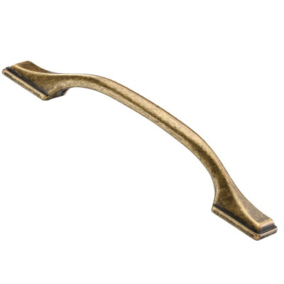 Heritage Brass Luca Cabinet Pull Handle (96mm OR 128mm C/C), Distressed Brass - TK5090-096-DBS DISTRESSED BRASS - 96mm C/C