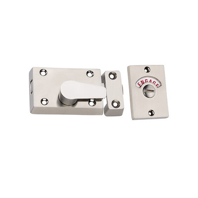 Spira Brass Bathroom Indicator Bolt Latch (65mm x 40mm), Satin Nickel - SB6183SN SATIN NICKEL