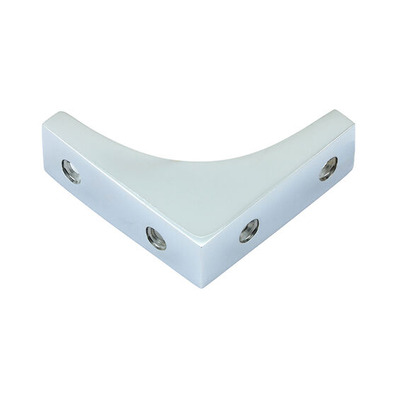 Prima Chest Corner Bracket (50mm x 50mm x 17mm), Polished Chrome - BC166 POLISHED CHROME