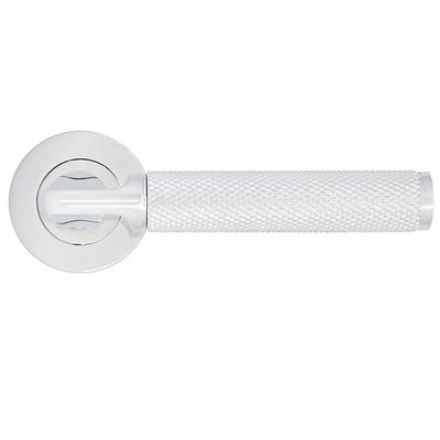 Zoo Hardware Stanza Bilbao Contract Range Lever On Round Rose, Polished Chrome - ZPA090-CP (sold in pairs) POLISHED CHROME
