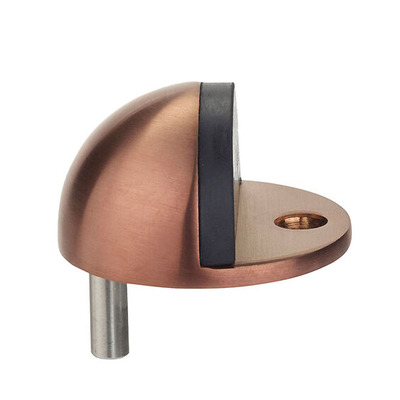 Zoo Hardware ZAS Floor Mounted Oval Door Stop (45mm Diameter), PVD Satin Bronze - ZAS06-PVDBZ PVD SATIN BRONZE - 45mm Diameter