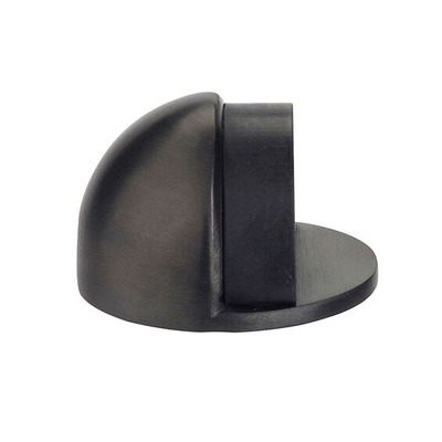 Zoo Hardware ZAS Floor Mounted Oval Door Stop (45mm Diameter), PVD Graphite - ZAS06-PVDGH PVD GRAPHITE - 45mm Diameter