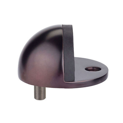 Zoo Hardware Floor Mounted Oval Door Stop With Locating Pin (45mm Diameter), Etna Bronze - ZAS06B-ETB ETNA BRONZE - 45mm Diameter