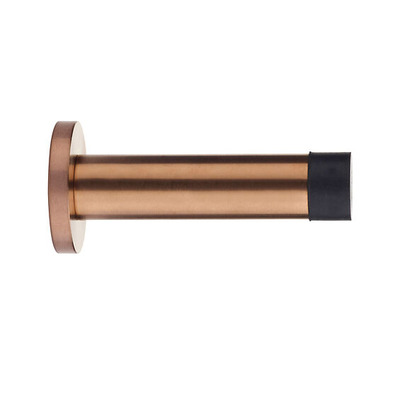 Zoo Hardware Cylinder Door Stop With Rose (70mm Length), Tuscan Rose Gold - ZAS07-TRG TUSCAN ROSE GOLD
