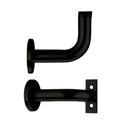 Zoo Hardware ZAS Handrail Bracket, Powder Coated Black - ZAS45-PCB POWDER COATED BLACK