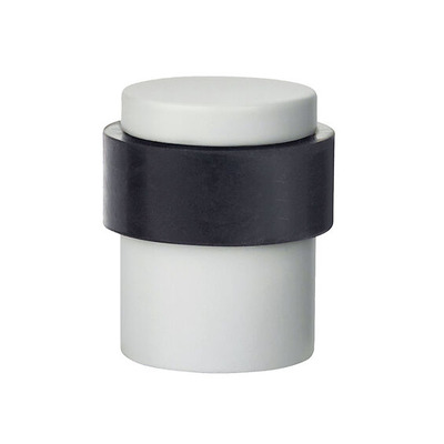Zoo Hardware Floor Mounted Cylinder Door Stop, Powder Coated White - ZAS85-PCW POWDER COATED WHITE