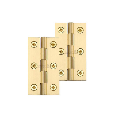 Heritage Brass Extruded Brass Cabinet Hinges (Various Sizes), Satin Brass - HG99-110-SB (sold in pairs) SATIN BRASS - 2 1/2" x 1 3/8"