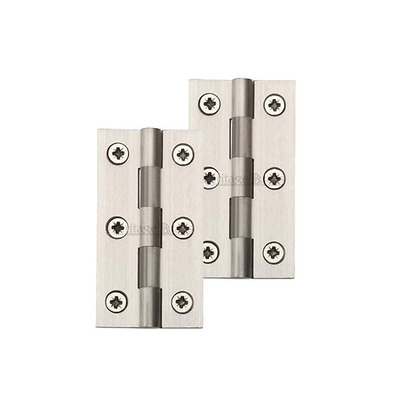 Heritage Brass Extruded Brass Cabinet Hinges (Various Sizes), Satin Nickel - HG99-110-SN (sold in pairs) SATIN NICKEL - 4" x 2 3/8"