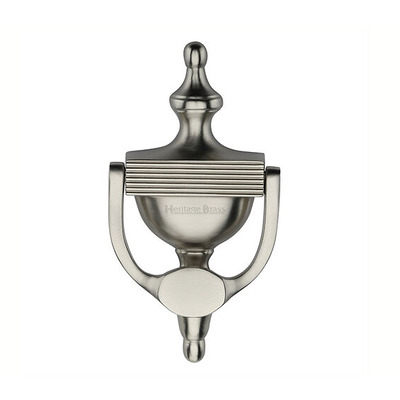 Heritage Brass Reeded Urn Knocker (195mm), Satin Nickel - RR912 195-SN SATIN NICKEL