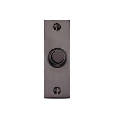 Heritage Brass Rectangular Bell Push (76mm x 25mm), Matt Bronze - V1182-MB MATT BRONZE