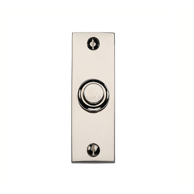 Heritage Brass Rectangular Bell Push (76mm x 25mm), Polished Nickel - V1182-PNF POLISHED NICKEL
