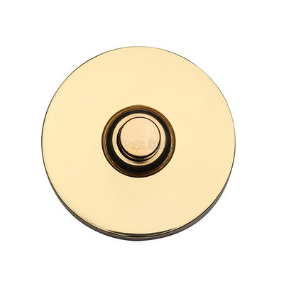 Heritage Brass Round Bell Push (53mm Diameter), Polished Brass - V1184-PB POLISHED BRASS