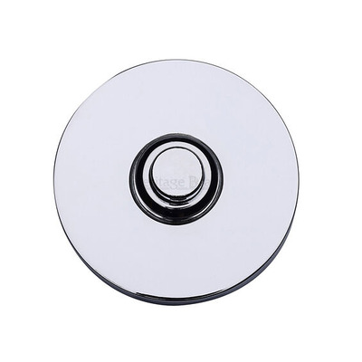 Heritage Brass Round Bell Push (53mm Diameter), Polished Chrome - V1184-PC POLISHED CHROME