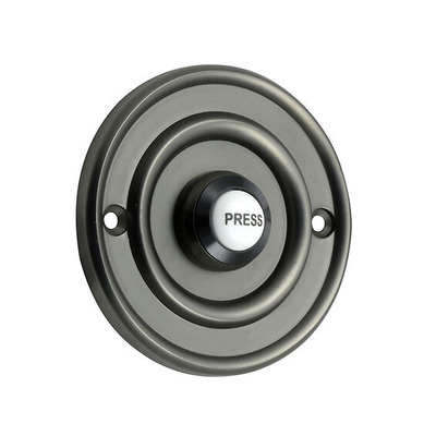 Prima Circular Shaped Bell Push (60mm, 76mm OR 100mm), Dark Bronze - DB1419 DARK BRONZE - 76mm Diameter