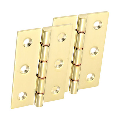 Prima 3 Inch DPBW Double Phosphor Bronze Washered Hinges, Unlacquered Brass - UNL2040/3 (sold in pairs) 3 INCH - UNLACQUERED BRASS