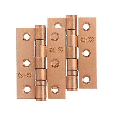Zoo Hardware 3 Inch Grade 201 Hinge, Powder Coated Bronze - ZHSS232-PVDBZ (sold in pairs) PVD BRONZE - 76mm x 50mm x 2mm