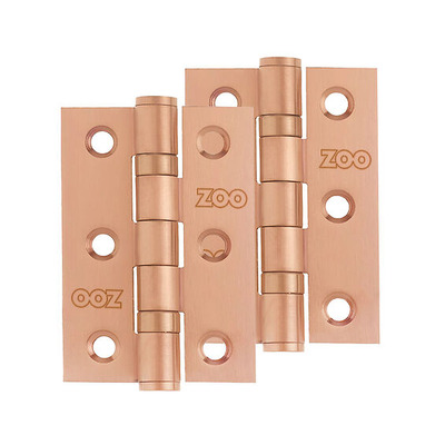 Zoo Hardware 3 Inch Grade 201 Hinge, Tuscan Rose Gold - ZHSS232-TRG (sold in pairs) TUSCAN ROSE GOLD - 76mm x 50mm x 2mm