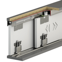 PS-Slide Sliding Door Wardrobe System - 2 Door - 1200mm Track - Both Way Soft Close