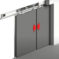 DS-Slide Double Synchro Sliding Door Kit - 6000mm Track - Both Way Soft Close