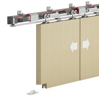 DS-Slide Double Synchro Sliding Door Kit - 4800mm Track - One Way Soft Close
