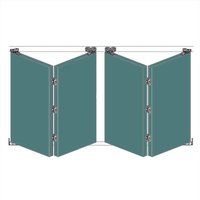 F-Slide Folding Sliding Door Kit - 2 + 2 Door - 3600mm Track