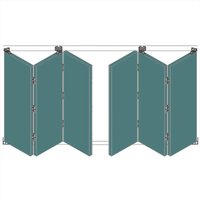 F-Slide Folding Sliding Door Kit - 3 + 3 Door - 3600mm Track
