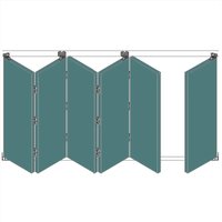 F-Slide Folding Sliding Door Kit - 5 + 1 Door - 4800mm Track