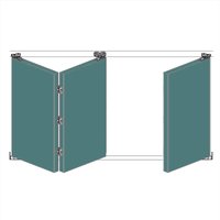 F-Slide Folding Sliding Door Kit - 2 + 1 Door - 3000mm Track