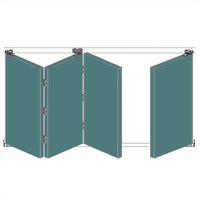 F-Slide Folding Sliding Door Kit - 3 + 1 Door - 3000mm Track