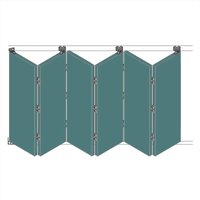 F-Slide Folding Sliding Door Kit - 6 + 0 Door - 4800mm Track