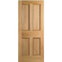 LPD Nostalgia Victorian 4 Panel Unfinished Oak Internal FD30 Fire Door - 1981mm x 762mm (78 inch x 30 inch) LPD Doors