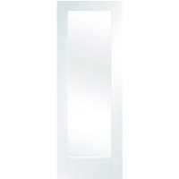XL Joinery Internal White Primed Pattern 10 Clear Glass Fire Door FD30 813mm | Size: 32 MDF
