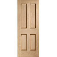 XL Joinery Raised Mouldings Victorian 4 Panel Unfinished Oak Internal FD30 Fire Door - 1981mm x 762mm (78 inch x 30 inch)