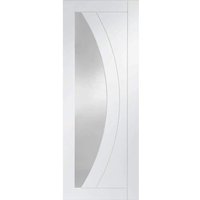 XL Joinery Salerno White Primed Salerno Clear Glass Internal Door - 2040mm x 826mm (80.3 inch x 32.5 inch) MDF