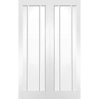 XL Joinery Worcester White Primed Glass Internal Door Pair - 1981mm x 1220mm (78 inch x 48 inch) Wood