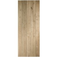 XL Joinery Rustic Unfinished Cottage Oak Ledged Barn Internal Door - 1981mm x 610mm (78x24 inch)