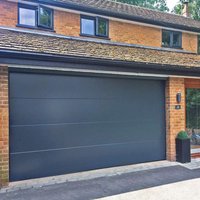 Birkdale Premium Grey Sectional Garage Door - 5500mm x 2400mm Aluminium