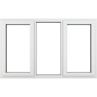 Crystal Fixed Centre Left & Right Hand Side Hung White uPVC Casement Clear Glazed Window - 1770mm x 1115mm Crystal-Direct