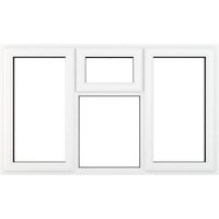 Crystal Left & Right Hand Side Hung Top Opening, Over a Fixed Light Centre White uPVC Casement Clear Glazed Window - 1770mm x 965mm Crystal-Direct