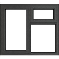 Crystal Left Hand Side Hung with Top Opening, Over Fixed Light Grey uPVC Casement Clear Glazed Window - 1190mm x 965mm Crystal-Direct