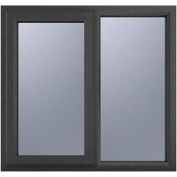 Crystal Left Hand Side Hung with Fixed Light Grey uPVC Casement Obscure Glazed Window - 1190mm x 1190mm Crystal-Direct