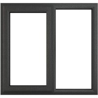 Crystal Left Hand Side Hung with Fixed Light Grey uPVC Casement Clear Glazed Window - 1190mm x 1115mm Crystal-Direct