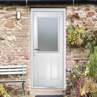 Crystal Right Hand Fully Finished 2 Panel White Composite Glazed Front Door - 2055mm x 920mm (80.9 x 36.2 inch) Crystal-Direct