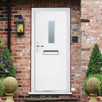 Crystal Right Hand Fully Finished White Composite Glazed Front Door - 2055mm x 920mm (80.9 x 36.2 inch) Crystal-Direct